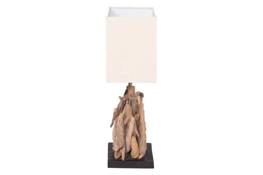 ΕΠΙΤΡΑΠΕΖΙΟ ΟΡΘΟΓΩΝΙΟ ΦΩΤΙΣΤΙΚΟ TWIGGY HM4424 DRIFTWOOD & ΛΕΥΚΟ ΚΑΠΕΛΟ 35.5x15x47Υεκ.