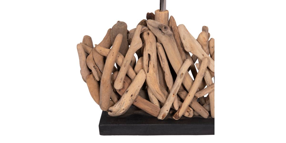 ΕΠΙΤΡΑΠΕΖΙΟ ΟΡΘΟΓΩΝΙΟ ΦΩΤΙΣΤΙΚΟ TWIGGY HM4424 DRIFTWOOD & ΛΕΥΚΟ ΚΑΠΕΛΟ 35.5x15x47Υεκ.