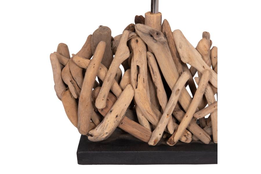 ΕΠΙΤΡΑΠΕΖΙΟ ΟΡΘΟΓΩΝΙΟ ΦΩΤΙΣΤΙΚΟ TWIGGY HM4424 DRIFTWOOD & ΛΕΥΚΟ ΚΑΠΕΛΟ 35.5x15x47Υεκ.