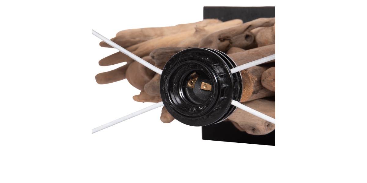 ΕΠΙΤΡΑΠΕΖΙΟ ΟΡΘΟΓΩΝΙΟ ΦΩΤΙΣΤΙΚΟ TWIGGY HM4424 DRIFTWOOD & ΛΕΥΚΟ ΚΑΠΕΛΟ 35.5x15x47Υεκ.