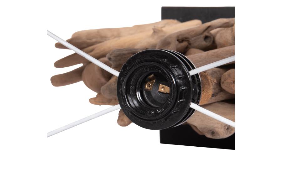 ΕΠΙΤΡΑΠΕΖΙΟ ΟΡΘΟΓΩΝΙΟ ΦΩΤΙΣΤΙΚΟ TWIGGY HM4424 DRIFTWOOD & ΛΕΥΚΟ ΚΑΠΕΛΟ 35.5x15x47Υεκ.