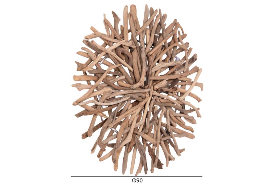 ΦΩΤΙΖΟΜΕΝΟ ΔΙΑΚΟΣΜΗΤΙΚΟ ΤΟΙΧΟΥ DREAMER HM4422 DRIFTWOOD ΜΕ ΤΑΙΝΙΑ LED Φ90x7(πάχος)εκ