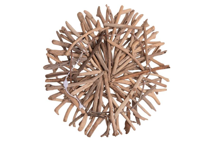 ΦΩΤΙΖΟΜΕΝΟ ΔΙΑΚΟΣΜΗΤΙΚΟ ΤΟΙΧΟΥ DREAMER HM4422 DRIFTWOOD ΜΕ ΤΑΙΝΙΑ LED Φ90x7(πάχος)εκ