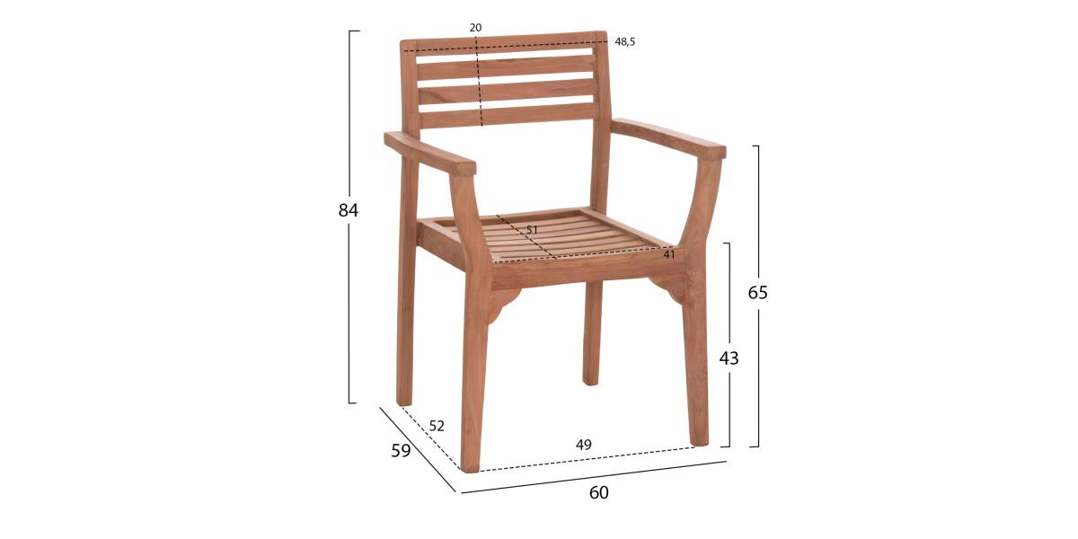 ΠΟΛΥΘΡΟΝΑ ΕΞΩΤ.ΧΩΡΟΥ ERMIONI HM18129 ΞΥΛΟ TEAK--ΦΥΣΙΚΟ ΧΡΩΜΑ 60x59x84Υεκ.