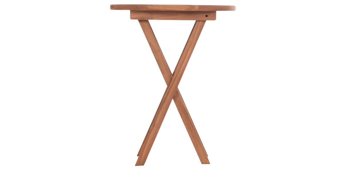 ΤΡΑΠΕΖΙ ΣΚΗΝΟΘΕΤΗ ΣΤΡΟΓΓΥΛΟ ERIS HM18119 ΞΥΛΟ TEAK--ΦΥΣΙΚΟ Φ60x75Υεκ.