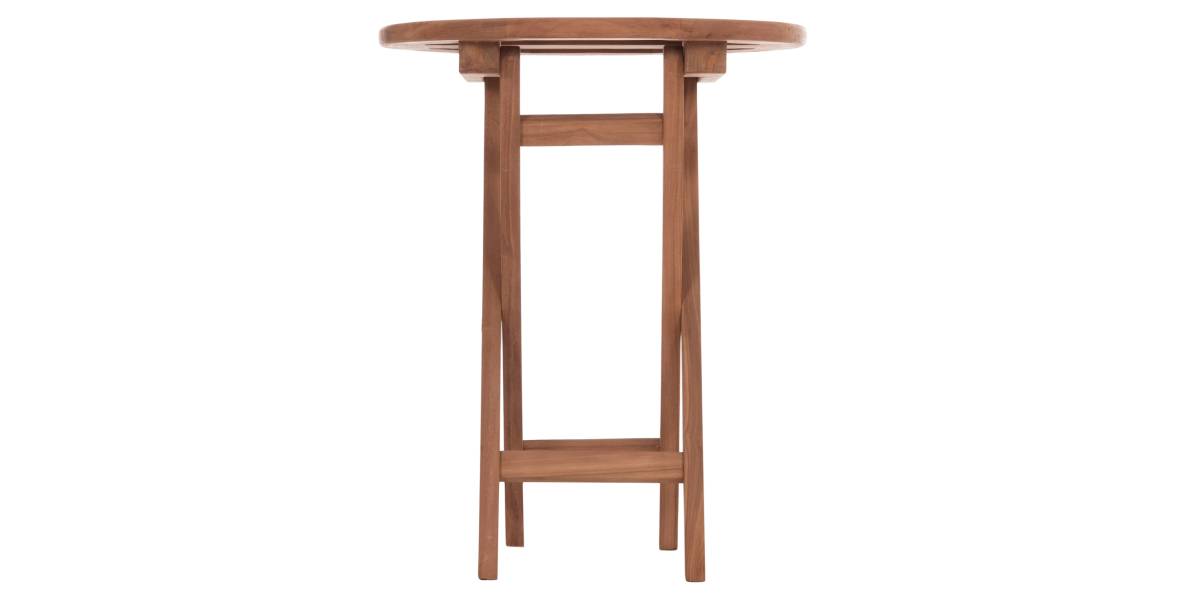 ΤΡΑΠΕΖΙ ΣΚΗΝΟΘΕΤΗ ΣΤΡΟΓΓΥΛΟ ERIS HM18119 ΞΥΛΟ TEAK--ΦΥΣΙΚΟ Φ60x75Υεκ.