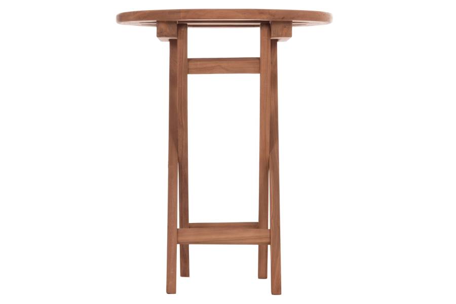 ΤΡΑΠΕΖΙ ΣΚΗΝΟΘΕΤΗ ΣΤΡΟΓΓΥΛΟ ERIS HM18119 ΞΥΛΟ TEAK--ΦΥΣΙΚΟ Φ60x75Υεκ.