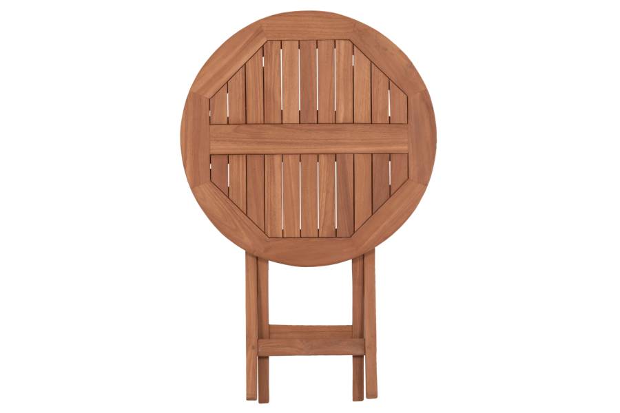 ΤΡΑΠΕΖΙ ΣΚΗΝΟΘΕΤΗ ΣΤΡΟΓΓΥΛΟ ERIS HM18119 ΞΥΛΟ TEAK--ΦΥΣΙΚΟ Φ60x75Υεκ.