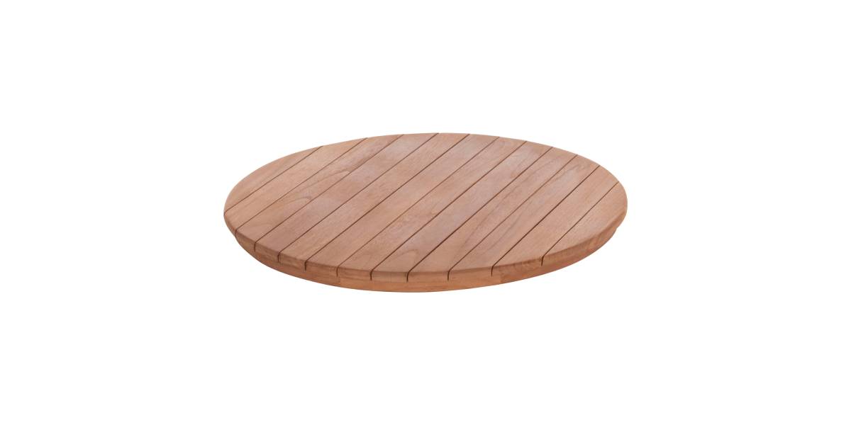 ΕΠΙΦΑΝΕΙΑ ΤΡΑΠΕΖΙΟΥ ΣΤΡΟΓΓΥΛΗ HM18132 ΞΥΛΟ TEAK--ΦΥΣΙΚΟ Φ60x4(πάχος)εκ.
