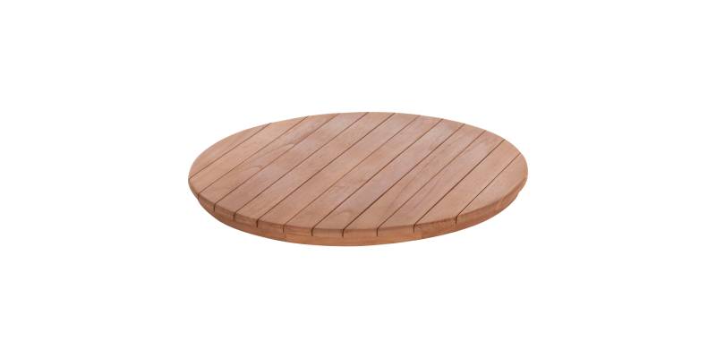 ΕΠΙΦΑΝΕΙΑ ΤΡΑΠΕΖΙΟΥ ΣΤΡΟΓΓΥΛΗ HM18132 ΞΥΛΟ TEAK--ΦΥΣΙΚΟ Φ60x4(πάχος)εκ.