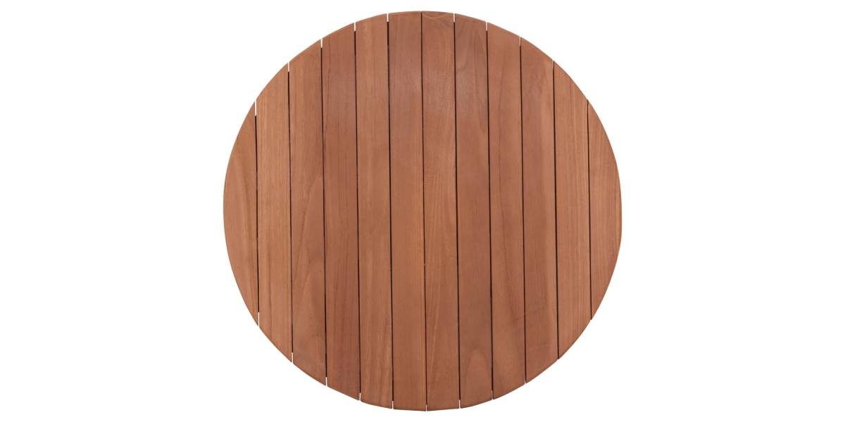 ΕΠΙΦΑΝΕΙΑ ΤΡΑΠΕΖΙΟΥ ΣΤΡΟΓΓΥΛΗ HM18132 ΞΥΛΟ TEAK--ΦΥΣΙΚΟ Φ60x4(πάχος)εκ.