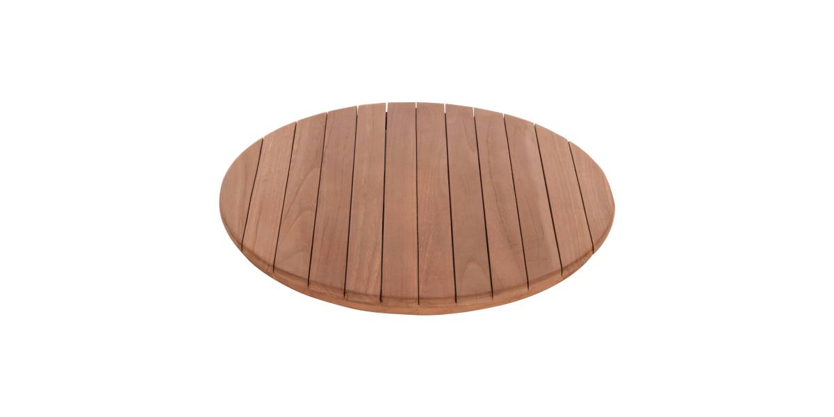 ΕΠΙΦΑΝΕΙΑ ΤΡΑΠΕΖΙΟΥ ΣΤΡΟΓΓΥΛΗ HM18132 ΞΥΛΟ TEAK--ΦΥΣΙΚΟ Φ60x4(πάχος)εκ.