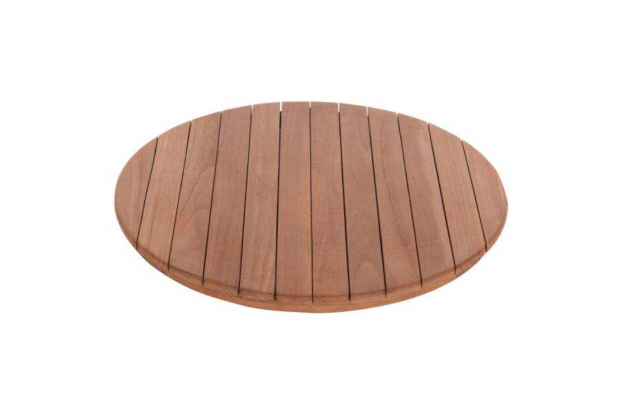 ΕΠΙΦΑΝΕΙΑ ΤΡΑΠΕΖΙΟΥ ΣΤΡΟΓΓΥΛΗ HM18132 ΞΥΛΟ TEAK--ΦΥΣΙΚΟ Φ60x4(πάχος)εκ.