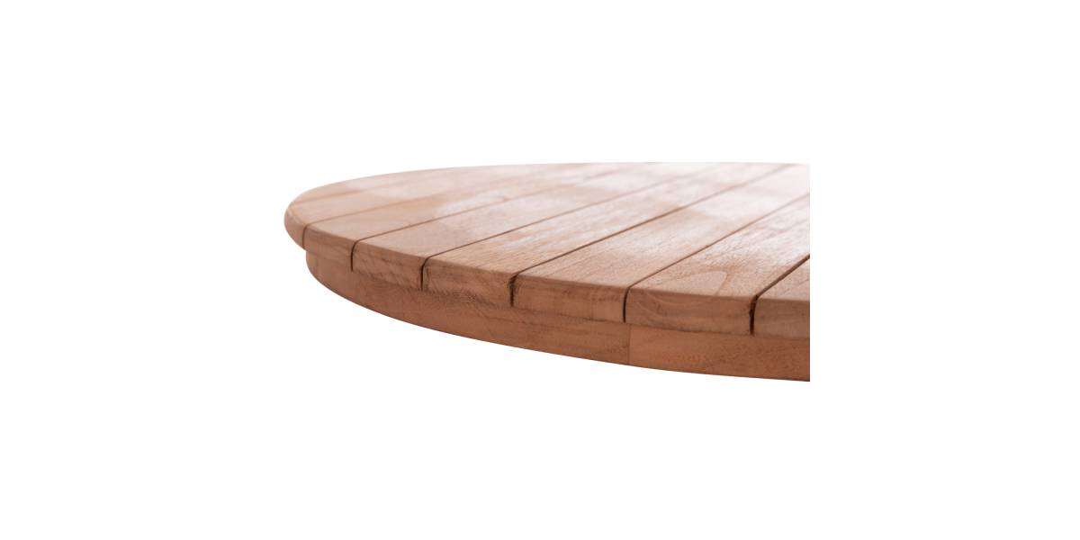 ΕΠΙΦΑΝΕΙΑ ΤΡΑΠΕΖΙΟΥ ΣΤΡΟΓΓΥΛΗ HM18132 ΞΥΛΟ TEAK--ΦΥΣΙΚΟ Φ60x4(πάχος)εκ.