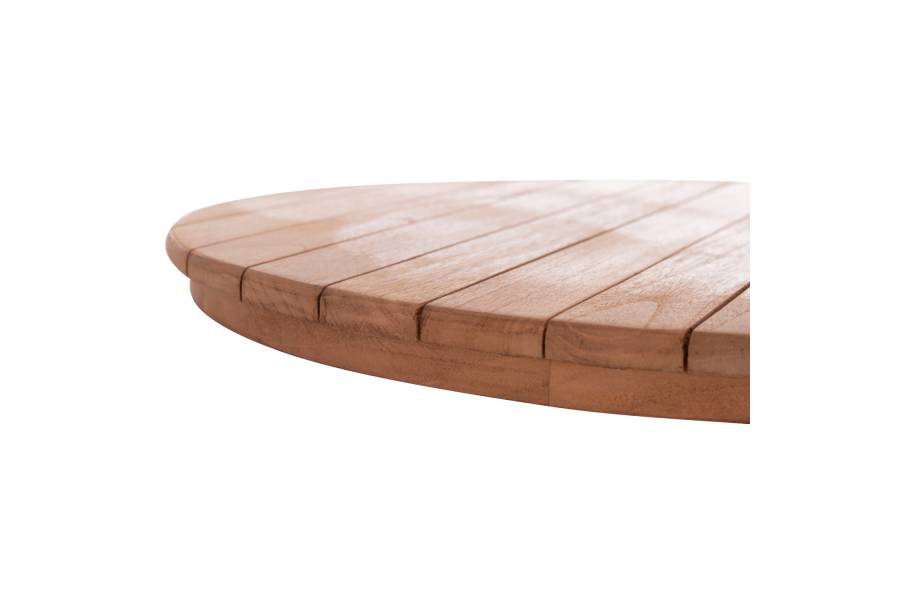 ΕΠΙΦΑΝΕΙΑ ΤΡΑΠΕΖΙΟΥ ΣΤΡΟΓΓΥΛΗ HM18132 ΞΥΛΟ TEAK--ΦΥΣΙΚΟ Φ60x4(πάχος)εκ.