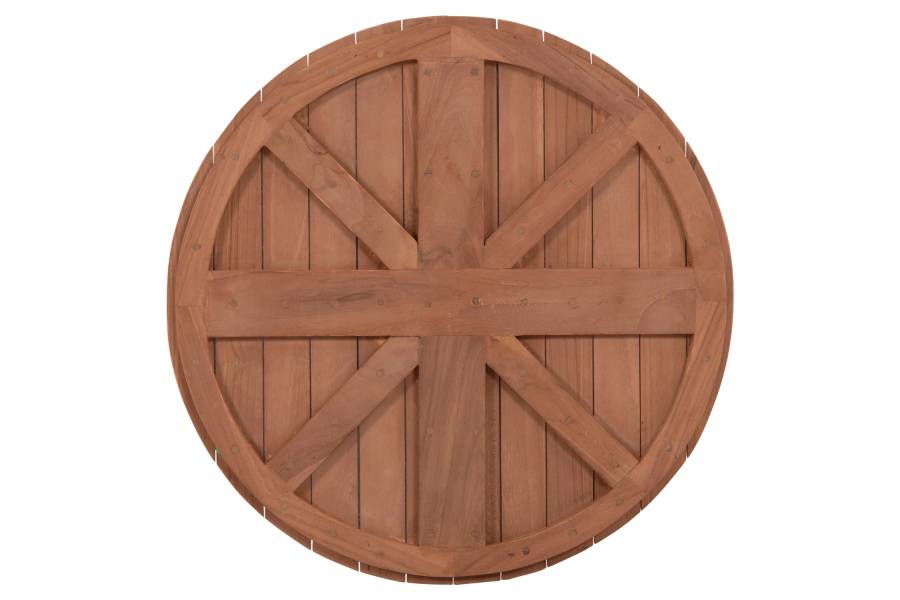 ΕΠΙΦΑΝΕΙΑ ΤΡΑΠΕΖΙΟΥ ΣΤΡΟΓΓΥΛΗ HM18132 ΞΥΛΟ TEAK--ΦΥΣΙΚΟ Φ60x4(πάχος)εκ.