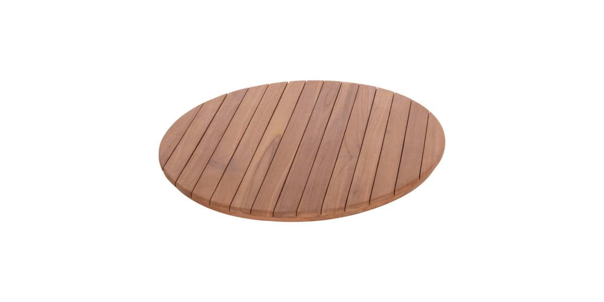 ΕΠΙΦΑΝΕΙΑ ΤΡΑΠΕΖΙΟΥ ΣΤΡΟΓΓΥΛΗ HM18133 ΞΥΛΟ TEAK--ΦΥΣΙΚΟ Φ70x4(πάχος)εκ.