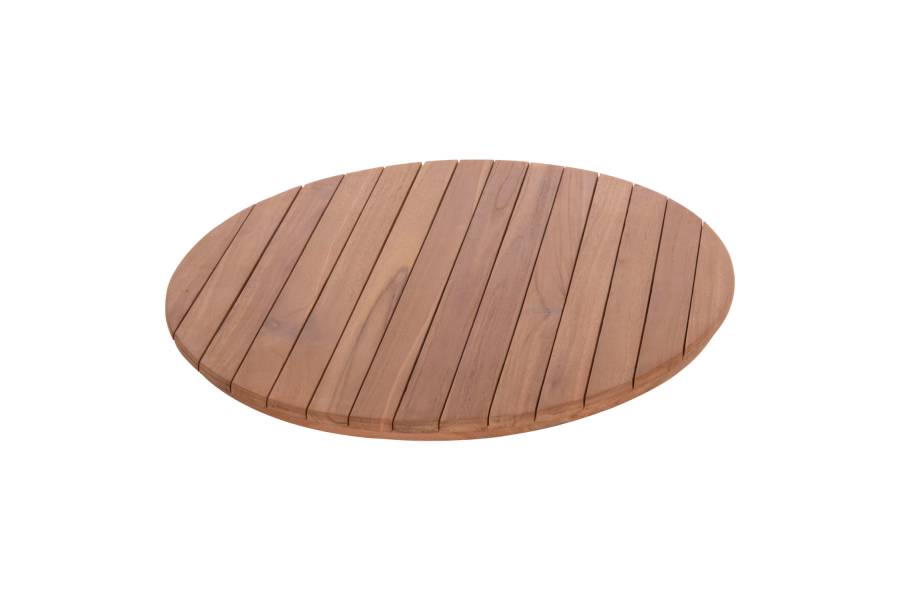 ΕΠΙΦΑΝΕΙΑ ΤΡΑΠΕΖΙΟΥ ΣΤΡΟΓΓΥΛΗ HM18133 ΞΥΛΟ TEAK--ΦΥΣΙΚΟ Φ70x4(πάχος)εκ.