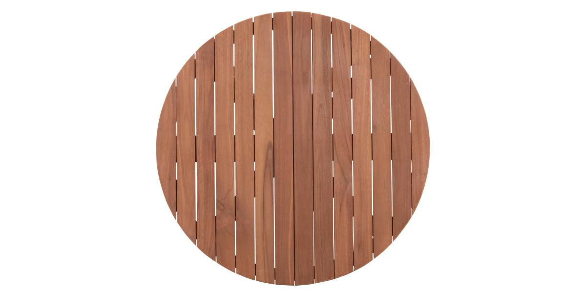 ΕΠΙΦΑΝΕΙΑ ΤΡΑΠΕΖΙΟΥ ΣΤΡΟΓΓΥΛΗ HM18133 ΞΥΛΟ TEAK--ΦΥΣΙΚΟ Φ70x4(πάχος)εκ.