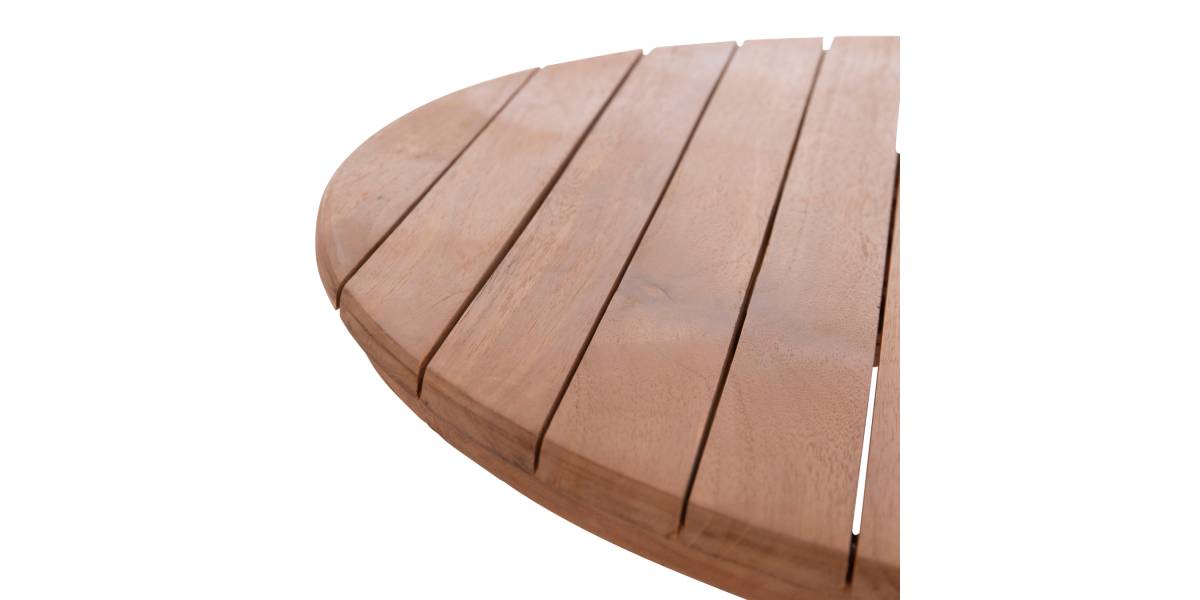 ΕΠΙΦΑΝΕΙΑ ΤΡΑΠΕΖΙΟΥ ΣΤΡΟΓΓΥΛΗ HM18133 ΞΥΛΟ TEAK--ΦΥΣΙΚΟ Φ70x4(πάχος)εκ.
