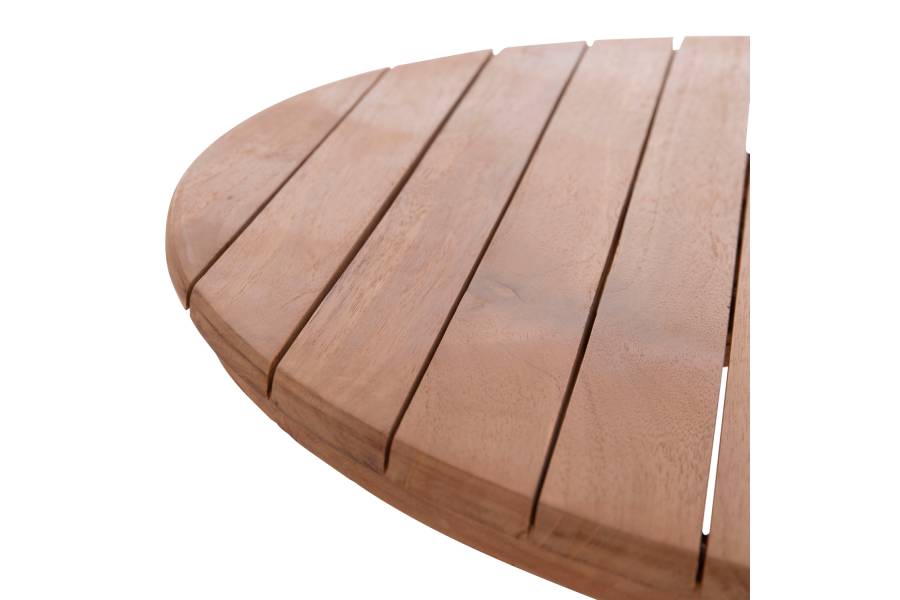 ΕΠΙΦΑΝΕΙΑ ΤΡΑΠΕΖΙΟΥ ΣΤΡΟΓΓΥΛΗ HM18133 ΞΥΛΟ TEAK--ΦΥΣΙΚΟ Φ70x4(πάχος)εκ.