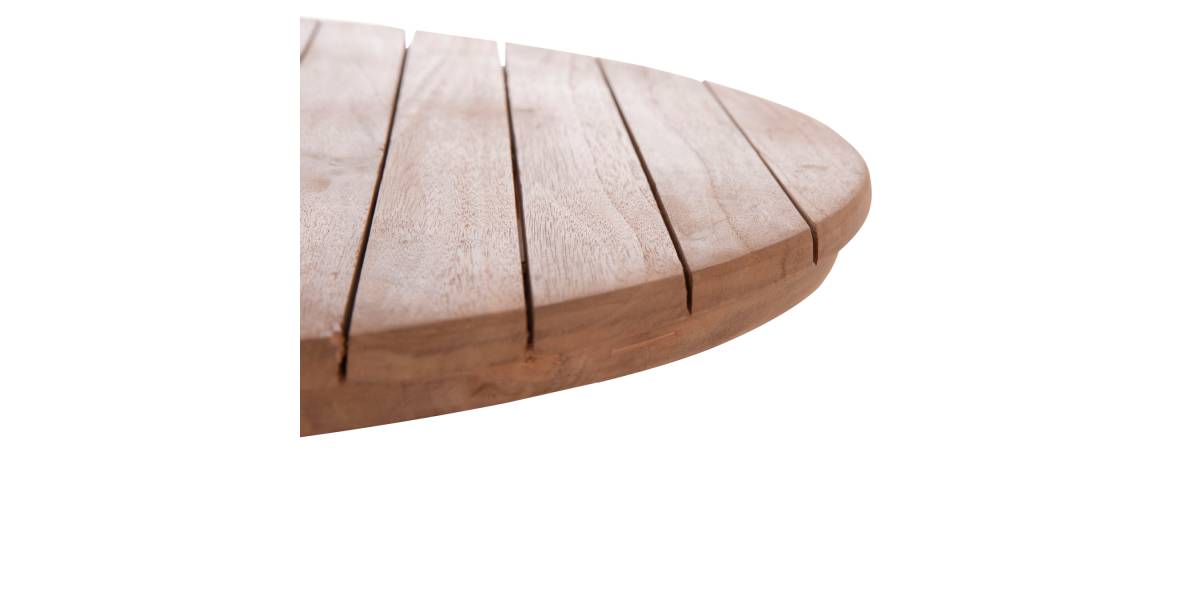 ΕΠΙΦΑΝΕΙΑ ΤΡΑΠΕΖΙΟΥ ΣΤΡΟΓΓΥΛΗ HM18133 ΞΥΛΟ TEAK--ΦΥΣΙΚΟ Φ70x4(πάχος)εκ.