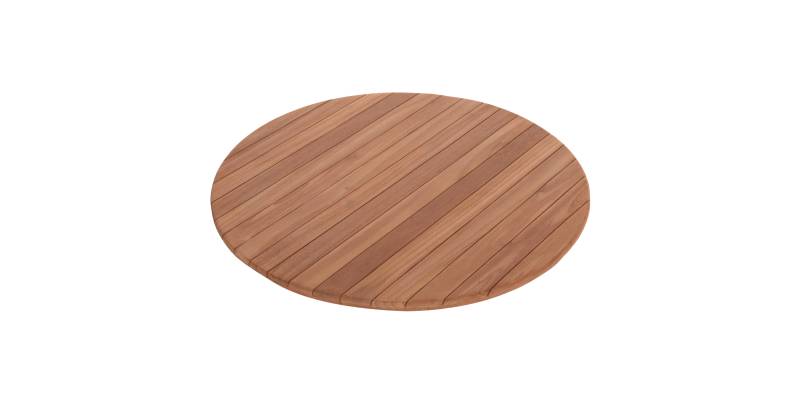 ΕΠΙΦΑΝΕΙΑ ΤΡΑΠΕΖΙΟΥ ΣΤΡΟΓΓΥΛΗ HM18134 ΞΥΛΟ TEAK--ΦΥΣΙΚΟ Φ80x4(πάχος)εκ.