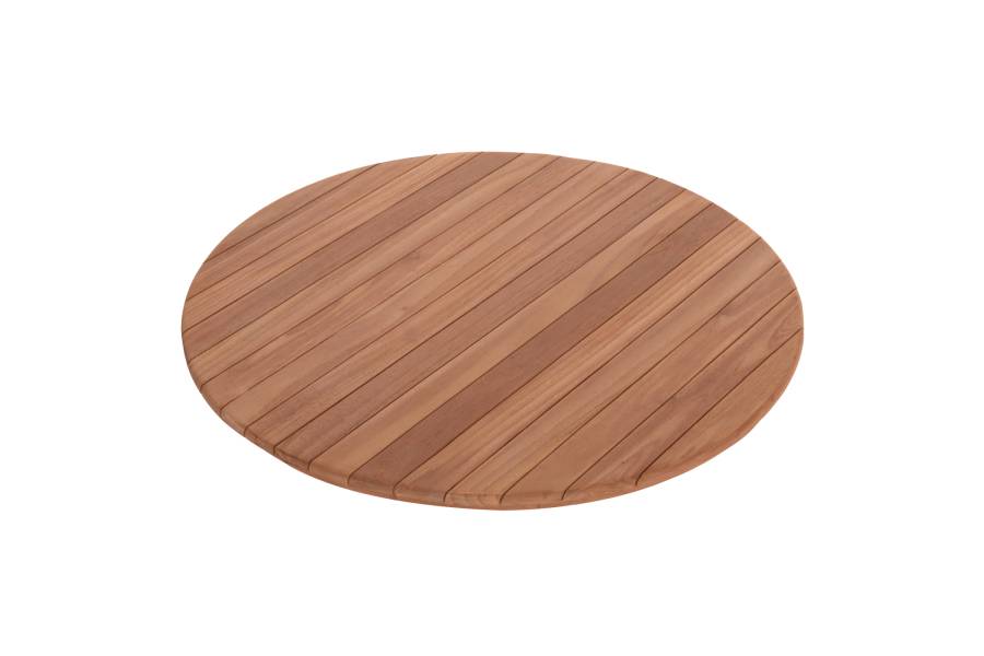 ΕΠΙΦΑΝΕΙΑ ΤΡΑΠΕΖΙΟΥ ΣΤΡΟΓΓΥΛΗ HM18134 ΞΥΛΟ TEAK--ΦΥΣΙΚΟ Φ80x4(πάχος)εκ.
