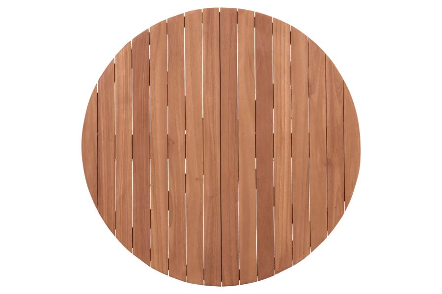 ΕΠΙΦΑΝΕΙΑ ΤΡΑΠΕΖΙΟΥ ΣΤΡΟΓΓΥΛΗ HM18134 ΞΥΛΟ TEAK--ΦΥΣΙΚΟ Φ80x4(πάχος)εκ.