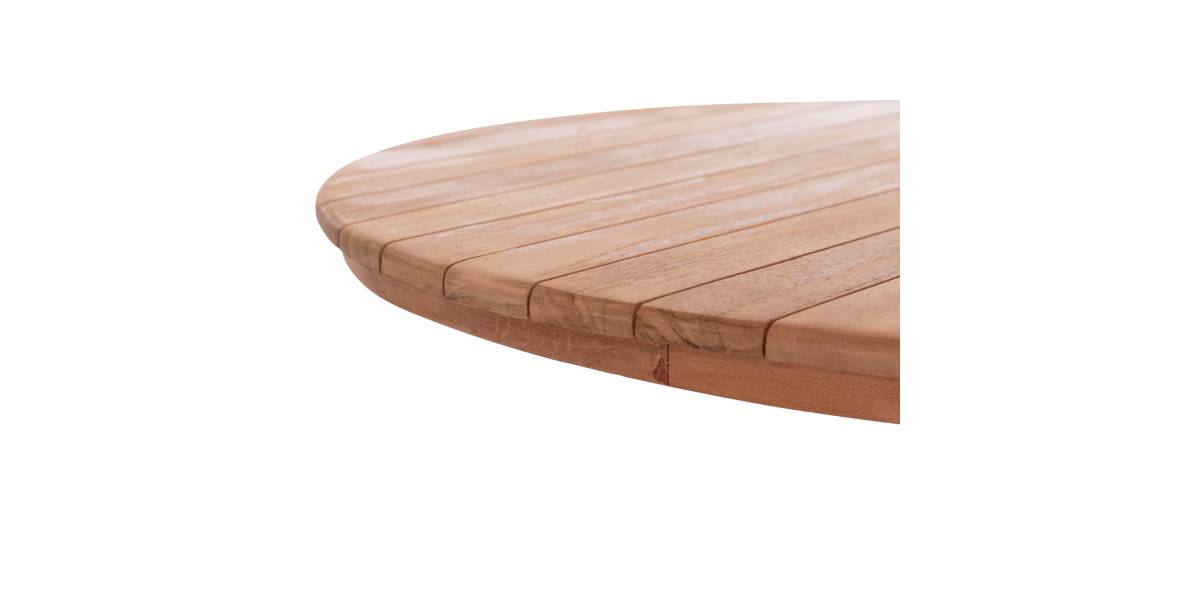 ΕΠΙΦΑΝΕΙΑ ΤΡΑΠΕΖΙΟΥ ΣΤΡΟΓΓΥΛΗ HM18134 ΞΥΛΟ TEAK--ΦΥΣΙΚΟ Φ80x4(πάχος)εκ.