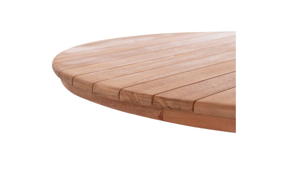 ΕΠΙΦΑΝΕΙΑ ΤΡΑΠΕΖΙΟΥ ΣΤΡΟΓΓΥΛΗ HM18134 ΞΥΛΟ TEAK--ΦΥΣΙΚΟ Φ80x4(πάχος)εκ.