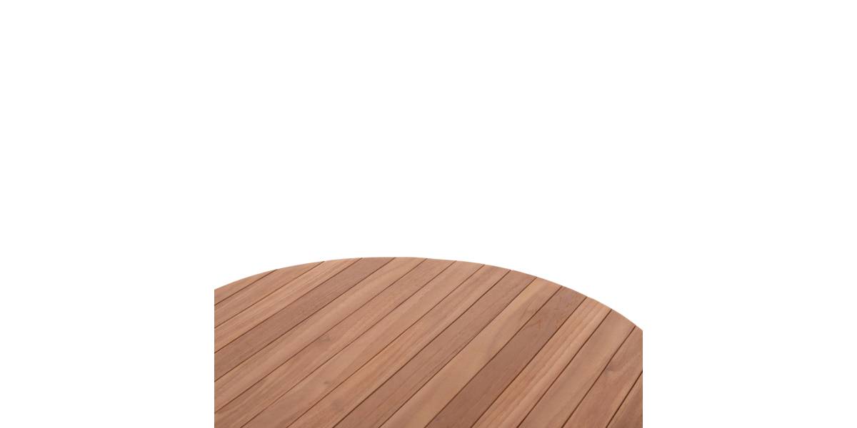 ΕΠΙΦΑΝΕΙΑ ΤΡΑΠΕΖΙΟΥ ΣΤΡΟΓΓΥΛΗ HM18134 ΞΥΛΟ TEAK--ΦΥΣΙΚΟ Φ80x4(πάχος)εκ.