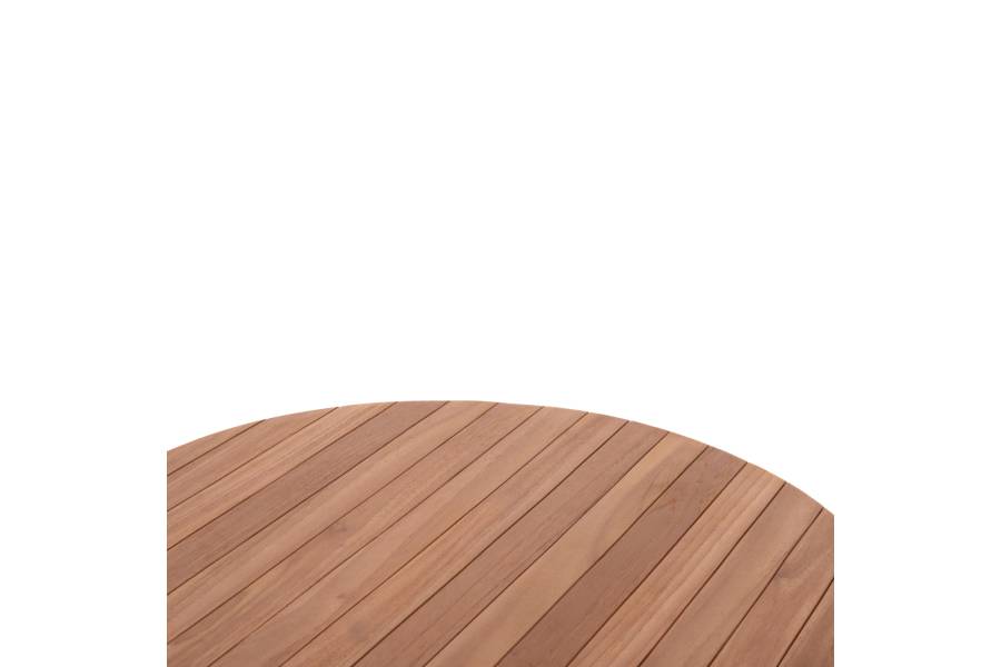 ΕΠΙΦΑΝΕΙΑ ΤΡΑΠΕΖΙΟΥ ΣΤΡΟΓΓΥΛΗ HM18134 ΞΥΛΟ TEAK--ΦΥΣΙΚΟ Φ80x4(πάχος)εκ.