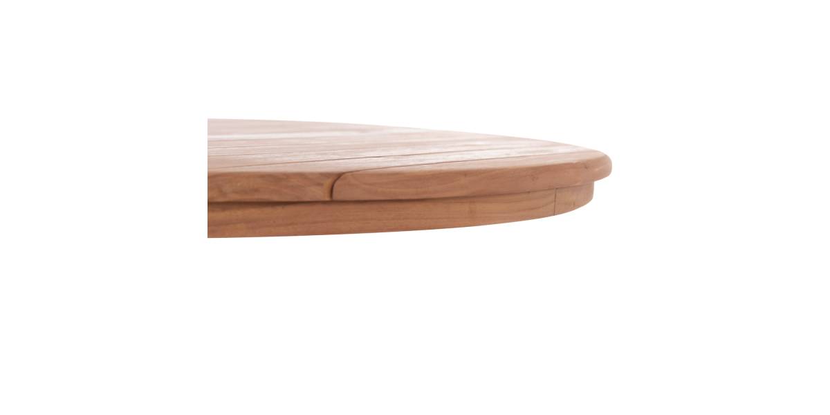 ΕΠΙΦΑΝΕΙΑ ΤΡΑΠΕΖΙΟΥ ΣΤΡΟΓΓΥΛΗ HM18134 ΞΥΛΟ TEAK--ΦΥΣΙΚΟ Φ80x4(πάχος)εκ.