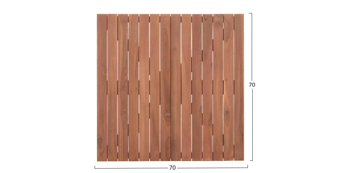 ΕΠΙΦΑΝΕΙΑ ΤΡΑΠΕΖΙΟΥ ΤΕΤΡΑΓΩΝΗ HM18136 ΞΥΛΟ TEAK--ΦΥΣΙΚΟ 70x70x4(πάχος)εκ.