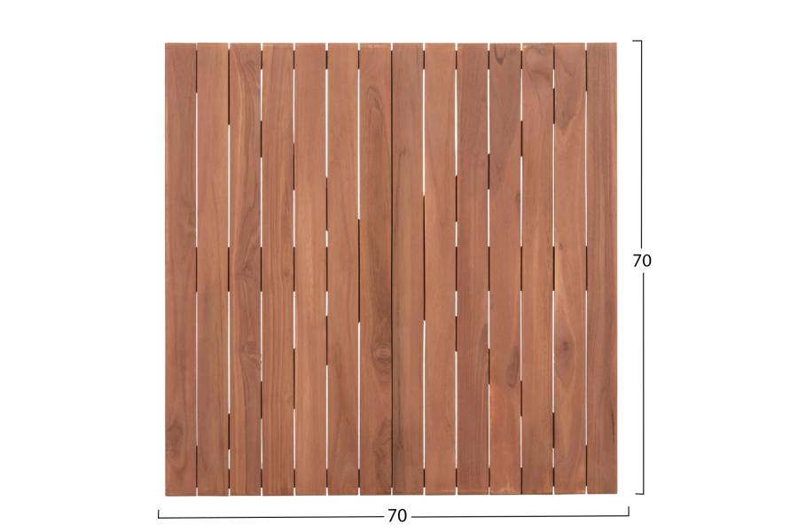 ΕΠΙΦΑΝΕΙΑ ΤΡΑΠΕΖΙΟΥ ΤΕΤΡΑΓΩΝΗ HM18136 ΞΥΛΟ TEAK--ΦΥΣΙΚΟ 70x70x4(πάχος)εκ.