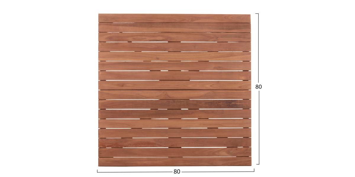 ΕΠΙΦΑΝΕΙΑ ΤΡΑΠΕΖΙΟΥ ΤΕΤΡΑΓΩΝΗ HM18137 ΞΥΛΟ TEAK--ΦΥΣΙΚΟ 80x80x4(πάχος)εκ.