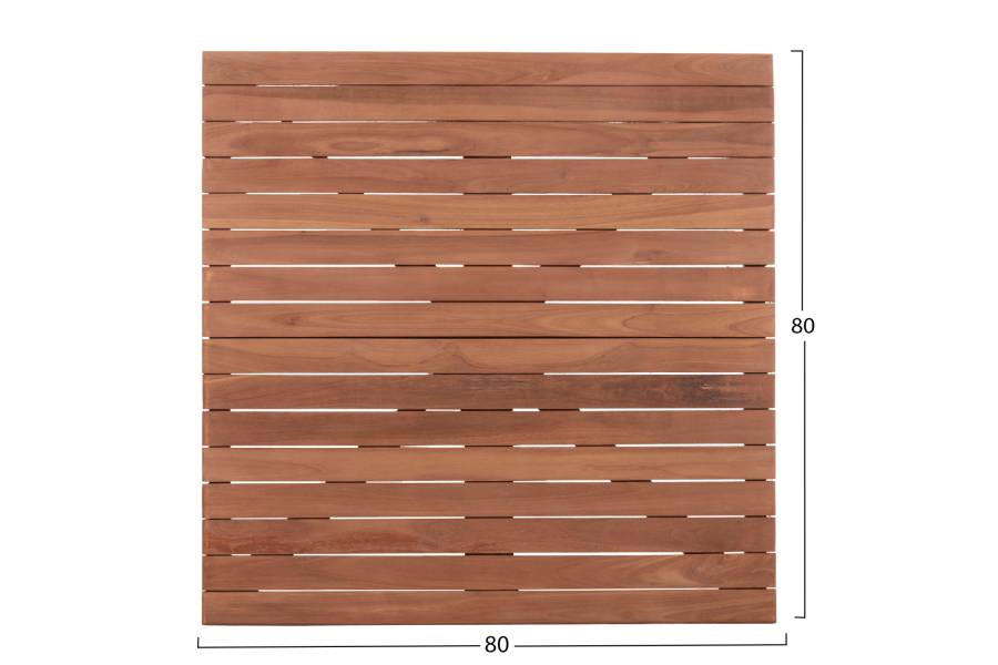 ΕΠΙΦΑΝΕΙΑ ΤΡΑΠΕΖΙΟΥ ΤΕΤΡΑΓΩΝΗ HM18137 ΞΥΛΟ TEAK--ΦΥΣΙΚΟ 80x80x4(πάχος)εκ.