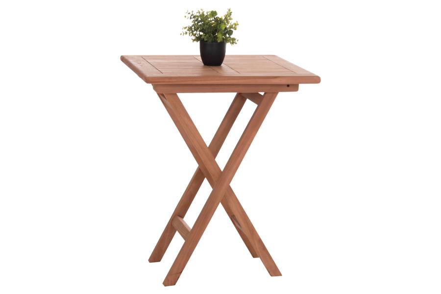ΤΡΑΠΕΖΙ ΣΚΗΝΟΘΕΤΗ ΤΕΤΡΑΓΩΝΟ ERIS HM18118 ΞΥΛΟ TEAK--ΦΥΣΙΚΟ 60x60x75Υεκ.