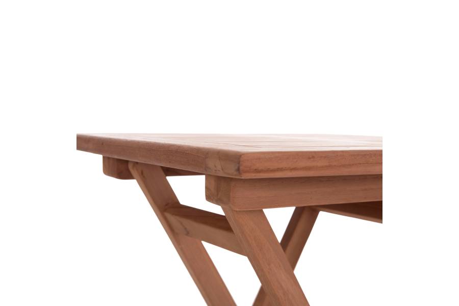 ΤΡΑΠΕΖΙ ΣΚΗΝΟΘΕΤΗ ΤΕΤΡΑΓΩΝΟ ERIS HM18118 ΞΥΛΟ TEAK--ΦΥΣΙΚΟ 60x60x75Υεκ.