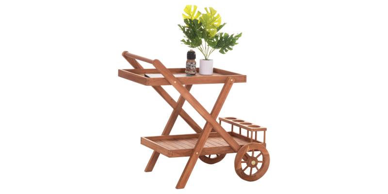 ΔΙΣΚΟΣ ΣΕΡΒΙΡΙΣΜΑΤΟΣ ΣΕ ΤΡΟΛΕΥ ALFRED HM4579 ΞΥΛΟ TEAK--ΦΥΣΙΚΟ 86x56x80Υεκ.