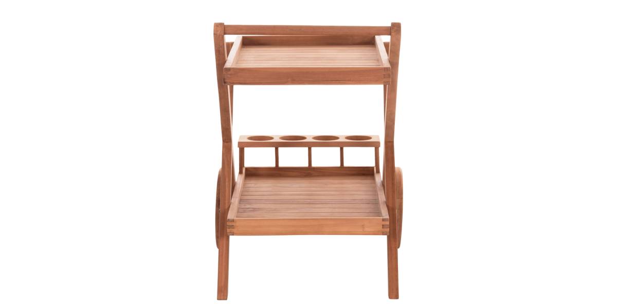 ΔΙΣΚΟΣ ΣΕΡΒΙΡΙΣΜΑΤΟΣ ΣΕ ΤΡΟΛΕΥ ALFRED HM4579 ΞΥΛΟ TEAK--ΦΥΣΙΚΟ 86x56x80Υεκ.