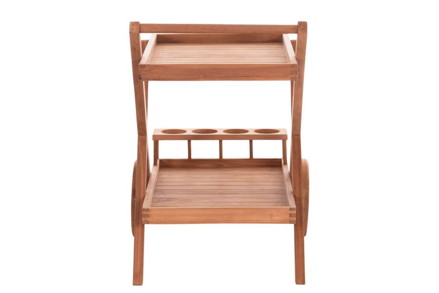 ΔΙΣΚΟΣ ΣΕΡΒΙΡΙΣΜΑΤΟΣ ΣΕ ΤΡΟΛΕΥ ALFRED HM4579 ΞΥΛΟ TEAK--ΦΥΣΙΚΟ 86x56x80Υεκ.