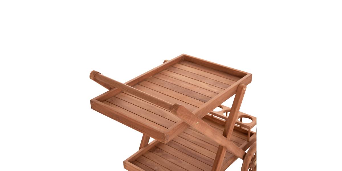 ΔΙΣΚΟΣ ΣΕΡΒΙΡΙΣΜΑΤΟΣ ΣΕ ΤΡΟΛΕΥ ALFRED HM4579 ΞΥΛΟ TEAK--ΦΥΣΙΚΟ 86x56x80Υεκ.