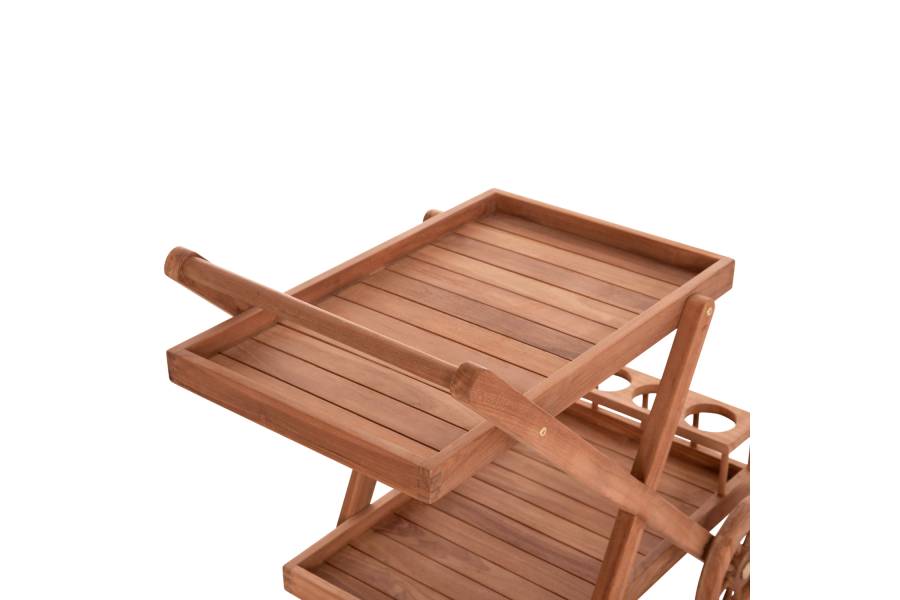 ΔΙΣΚΟΣ ΣΕΡΒΙΡΙΣΜΑΤΟΣ ΣΕ ΤΡΟΛΕΥ ALFRED HM4579 ΞΥΛΟ TEAK--ΦΥΣΙΚΟ 86x56x80Υεκ.