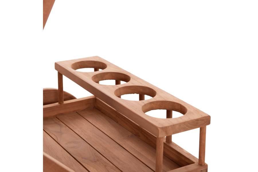 ΔΙΣΚΟΣ ΣΕΡΒΙΡΙΣΜΑΤΟΣ ΣΕ ΤΡΟΛΕΥ ALFRED HM4579 ΞΥΛΟ TEAK--ΦΥΣΙΚΟ 86x56x80Υεκ.