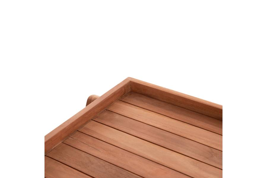 ΔΙΣΚΟΣ ΣΕΡΒΙΡΙΣΜΑΤΟΣ ΣΕ ΤΡΟΛΕΥ ALFRED HM4579 ΞΥΛΟ TEAK--ΦΥΣΙΚΟ 86x56x80Υεκ.