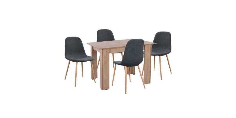 ΣΕΤ ΤΡΑΠΕΖΑΡΙΑΣ 5ΤΜΧ KELVIN HM21116 ΤΡΑΠΕΖΙ ΜΕ ΚΑΡΕΚΛΕΣ ΜΕΤΑΛΛΙΚΕΣ ΜΕ ΥΦΑΣΜΑ