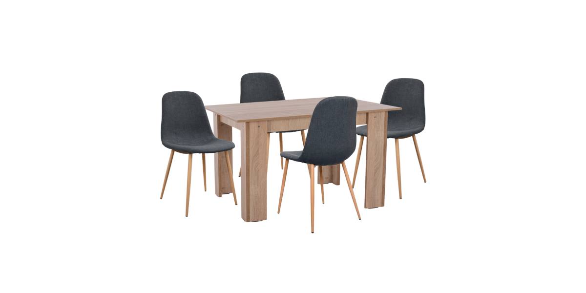 ΣΕΤ ΤΡΑΠΕΖΑΡΙΑΣ 5ΤΜΧ KELVIN HM21117 ΤΡΑΠΕΖΙ ΜΕ ΚΑΡΕΚΛΕΣ ΜΕΤΑΛΛΙΚΕΣ ΜΕ ΥΦΑΣΜΑ