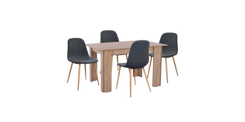 ΣΕΤ ΤΡΑΠΕΖΑΡΙΑΣ 5ΤΜΧ KELVIN HM21117 ΤΡΑΠΕΖΙ ΜΕ ΚΑΡΕΚΛΕΣ ΜΕΤΑΛΛΙΚΕΣ ΜΕ ΥΦΑΣΜΑ